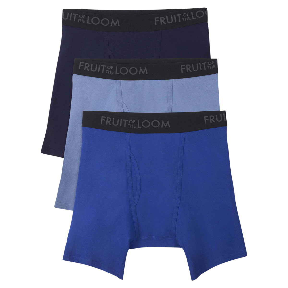 Fruit of the Loom Men's Breathable Cotton Micro-Mesh Assorted Boxer Briefs,  X-Large 3 ct