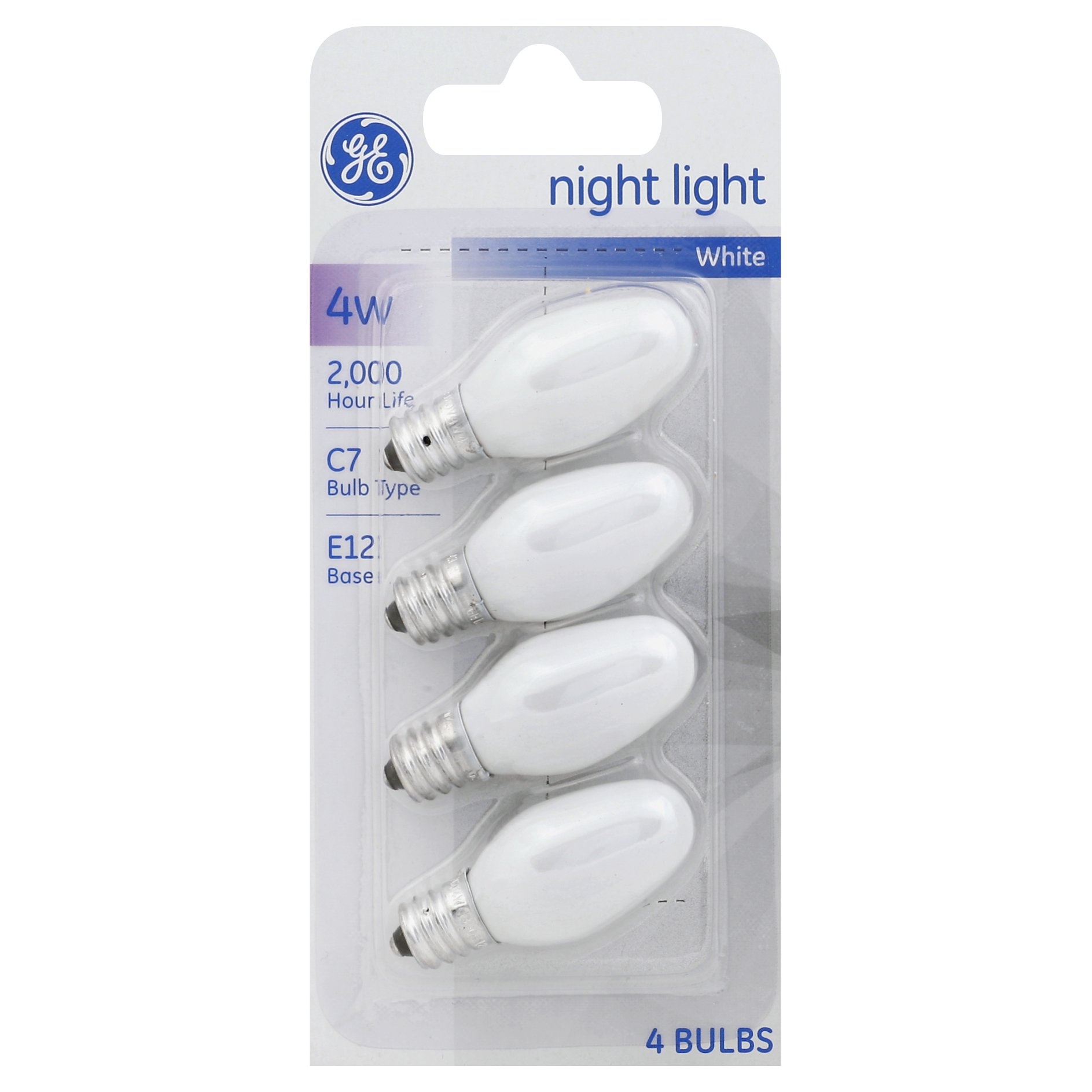GE 4Watt Nightlight Incandescent Light Bulb White 4 ct Shipt