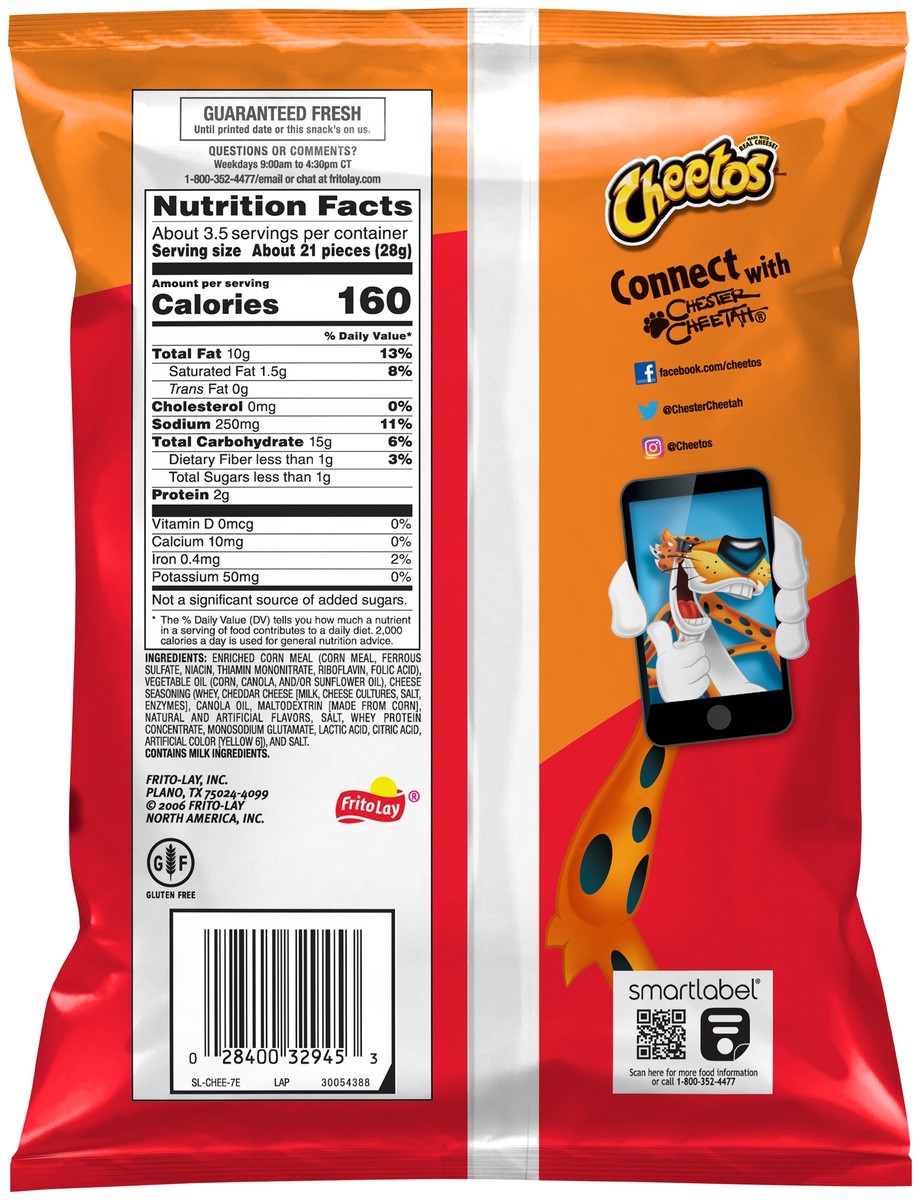 slide 5 of 6, Cheetos Cheese Flavored Snacks ,, 3.25 oz