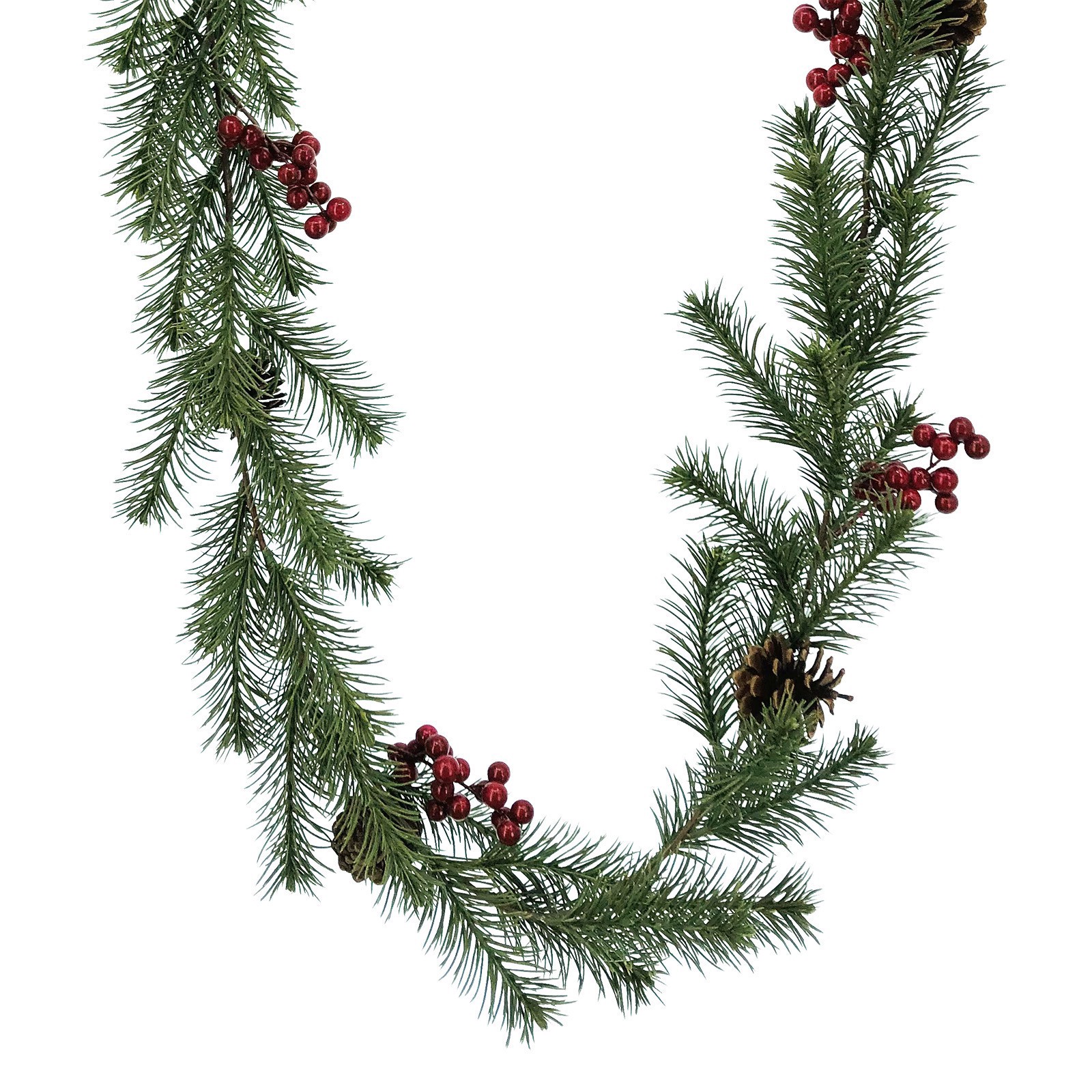 slide 2 of 2, 6ft. Angel Pine & Red Berry Garland By Ashland, 6 ft