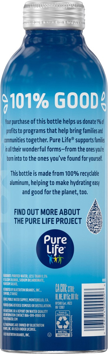 slide 3 of 11, Pure Life, 100% Purified Water, Aluminum Bottle - 20 fl oz, 20 oz