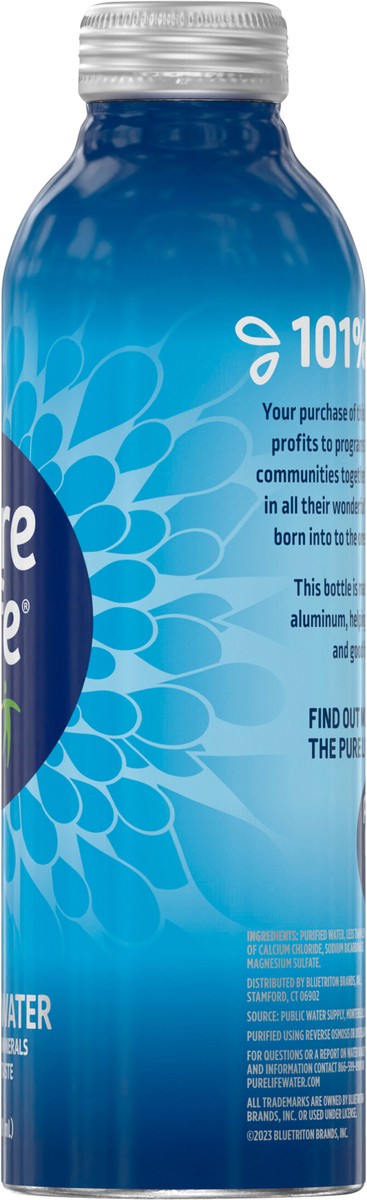 slide 9 of 11, Pure Life, 100% Purified Water, Aluminum Bottle - 20 fl oz, 20 oz