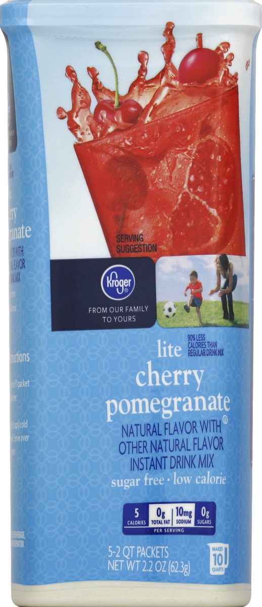 slide 1 of 4, Kroger Lite Cherry Pomegranate Sugar Free Drink Mix - 5 ct, 5 packets