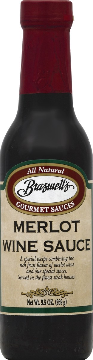 slide 2 of 2, Braswell's Merlot Wine Sauce, 9.5 oz