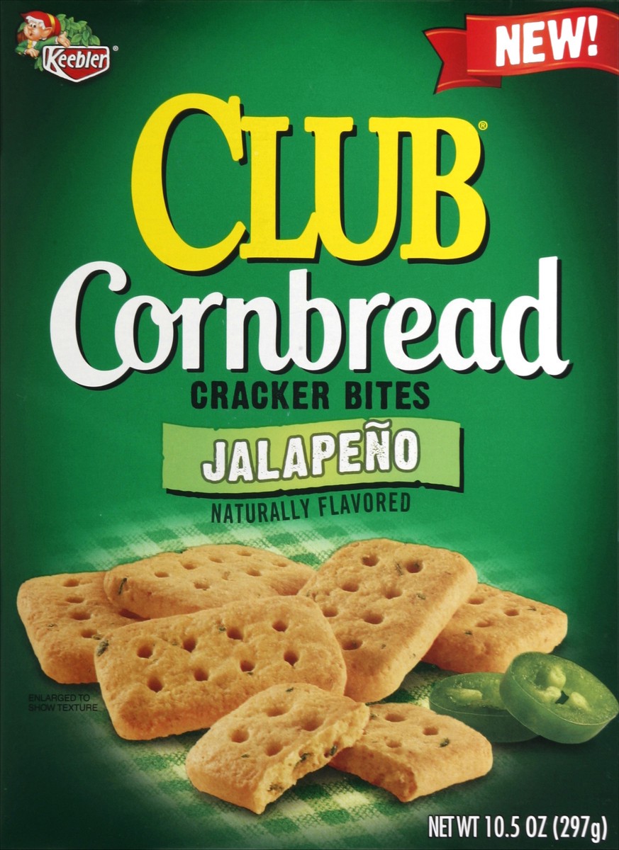 slide 5 of 6, Club Cracker Bites, Cornbread, Jalapeno, 10.5 oz