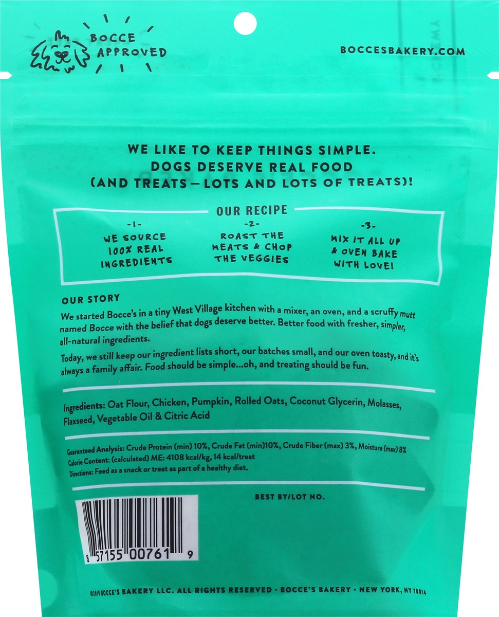 slide 7 of 11, Bocces Bakery Sunday Roast Chicken & Pumpkin Recipe Dog Treats 6 oz, 6 oz