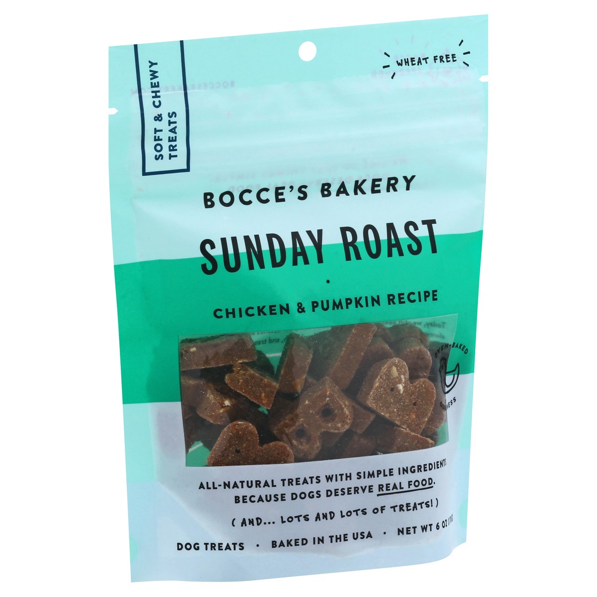 slide 8 of 11, Bocces Bakery Sunday Roast Chicken & Pumpkin Recipe Dog Treats 6 oz, 6 oz