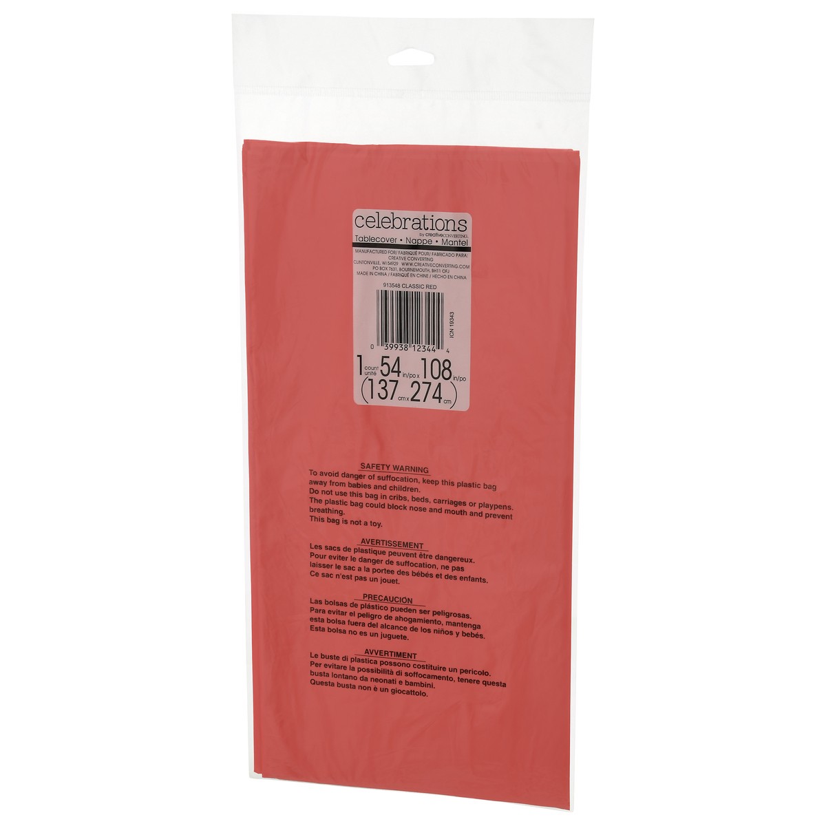 slide 8 of 9, Celebrations Creative Converting Disposable Table Cover Red, 1 ct