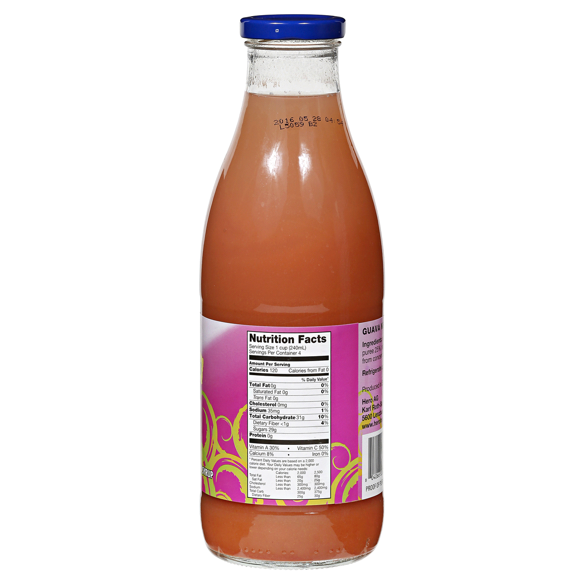 slide 2 of 3, Hero Guava Nectar Juice - 33.8 oz, 33.8 oz