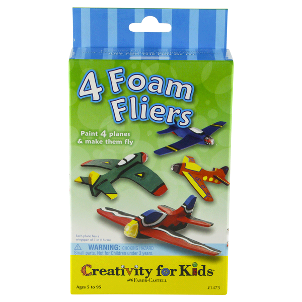 slide 1 of 1, Creativity for Kids 4 Foam Flyers, 1 ct