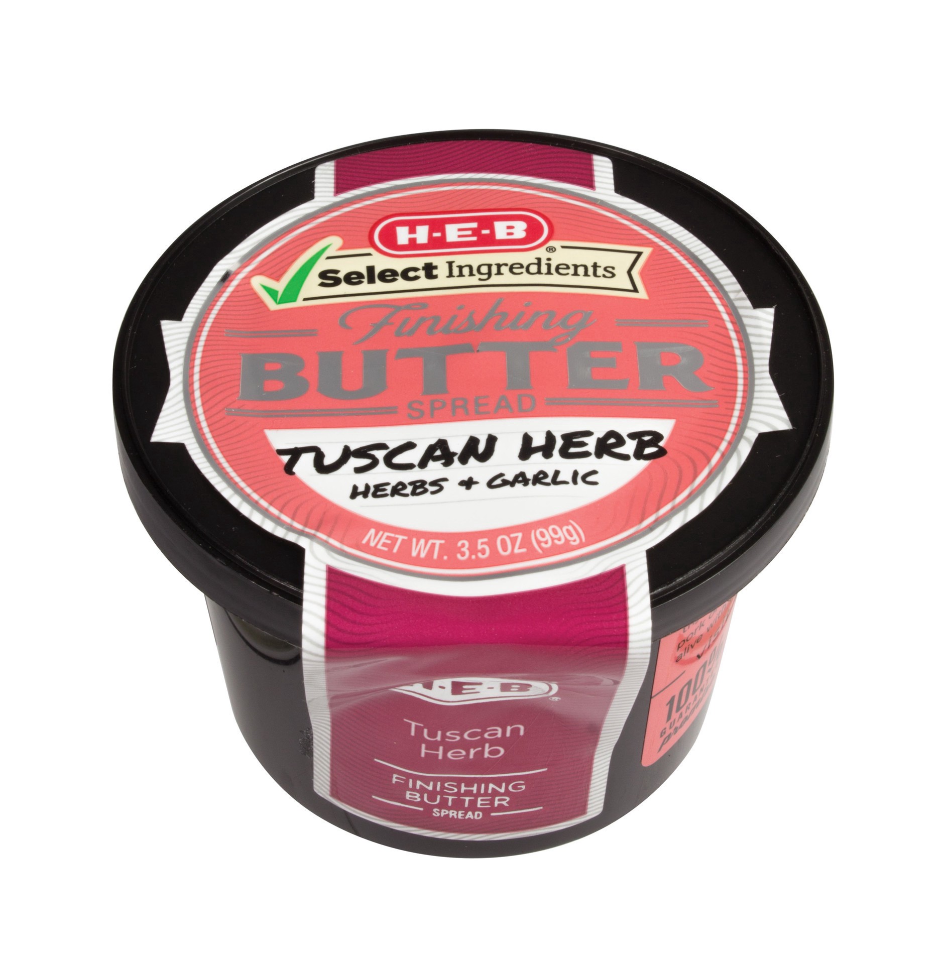 slide 1 of 1, H-E-B Select Ingredients Tuscan Herb Finishing Butter, 3.5 oz