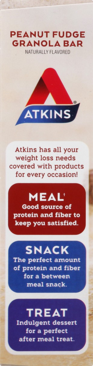 slide 7 of 9, Atkins Peanut Fudge Advantage Bar Granola, 5 ct