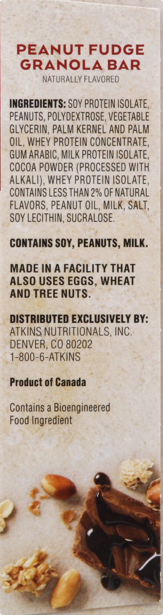 slide 8 of 9, Atkins Peanut Fudge Advantage Bar Granola, 5 ct