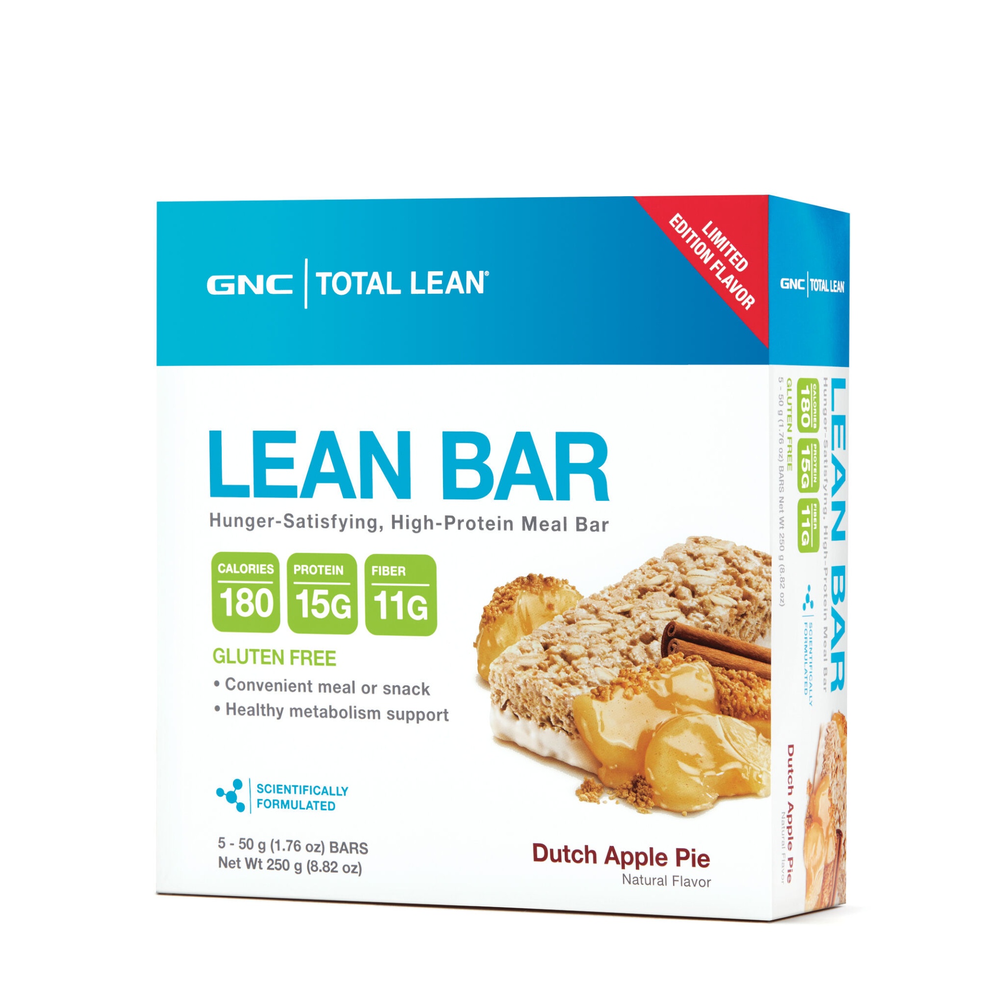 slide 1 of 1, GNC Total Lean Lean Bar - Dutch Apple Pie, 5 ct