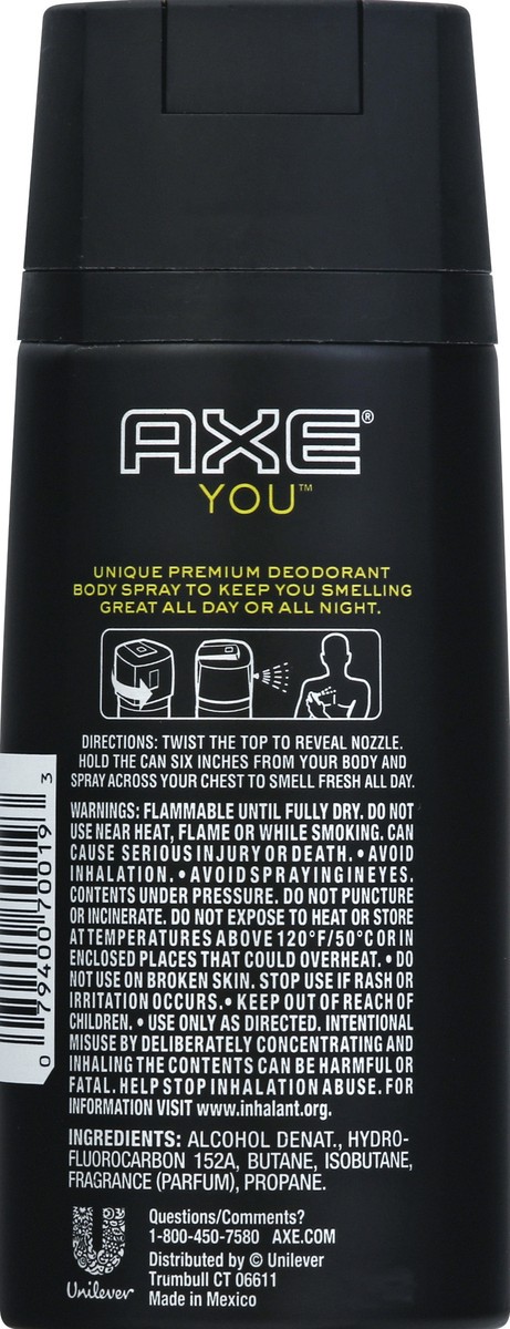 slide 6 of 6, AXE You Deodorant Body Spray, 4 oz
