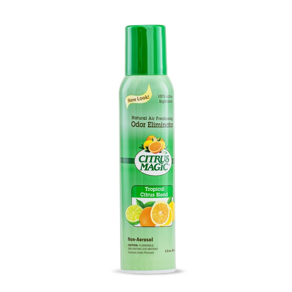 slide 4 of 4, Citrus Magic Odor Eliminating Tropical Citrus Blend Air Freshener, 3.5 fl oz