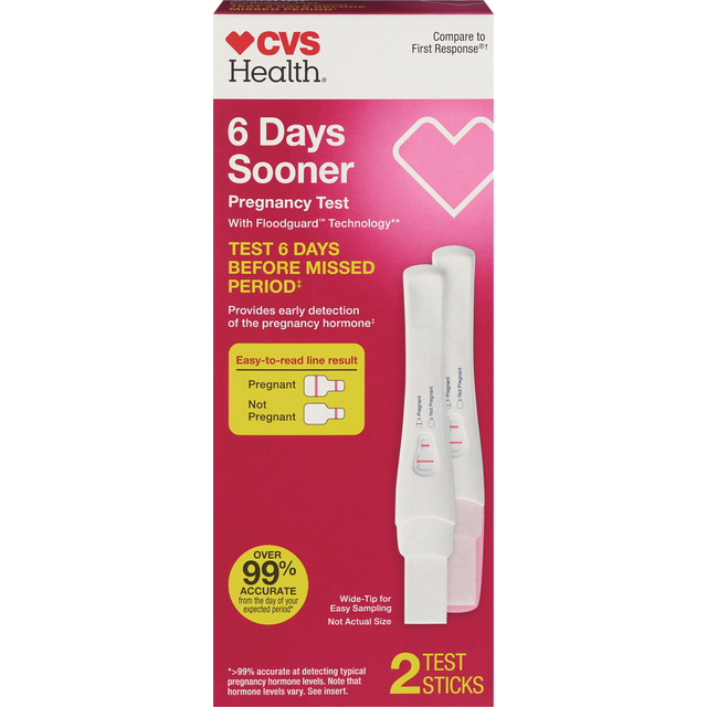 slide 1 of 1, Cvs Health 6 Days Sooner Pregnancy, 2 Ct, 2 ct