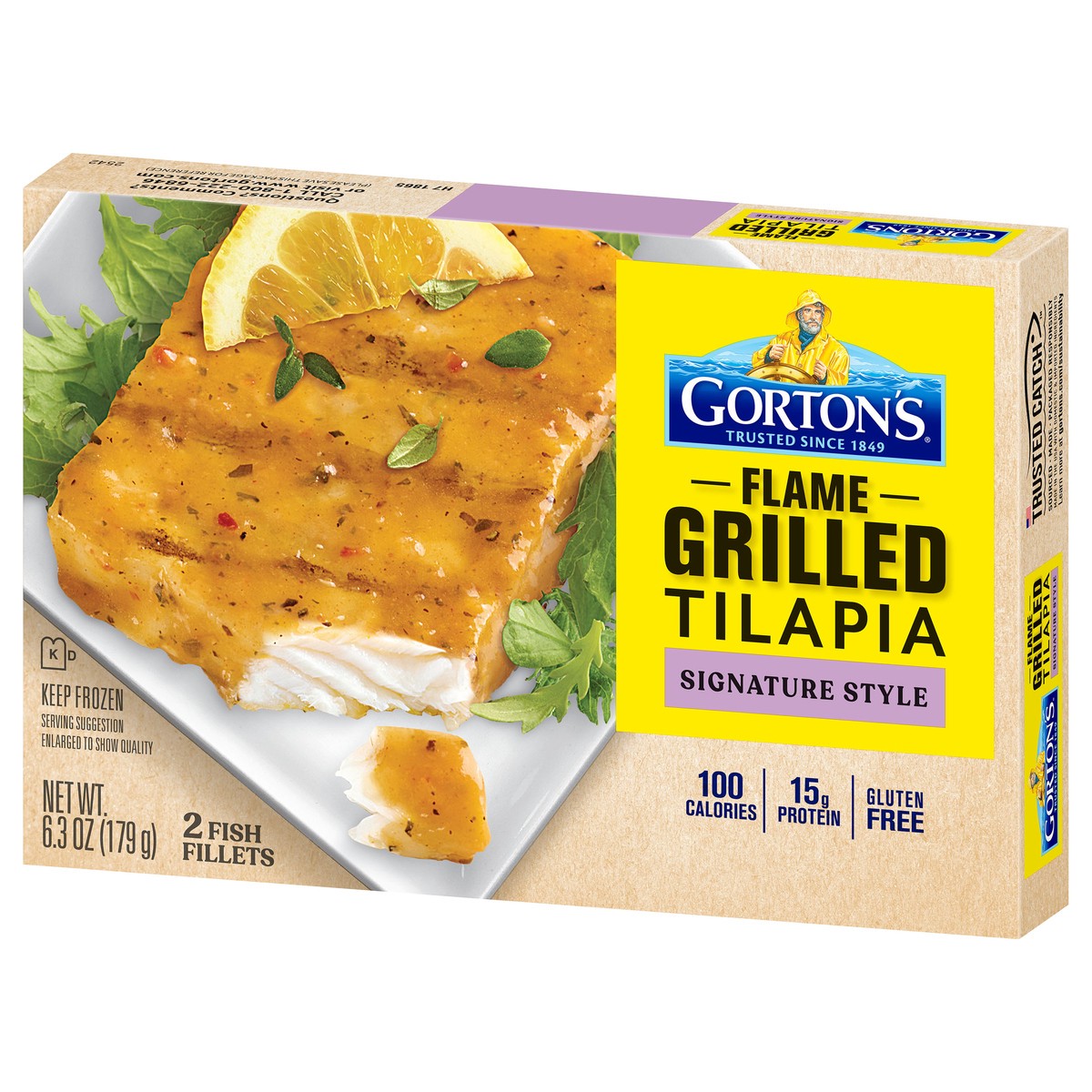 slide 3 of 9, Gorton's Gortons Signature Grilled Tilapia, 6.3 oz
