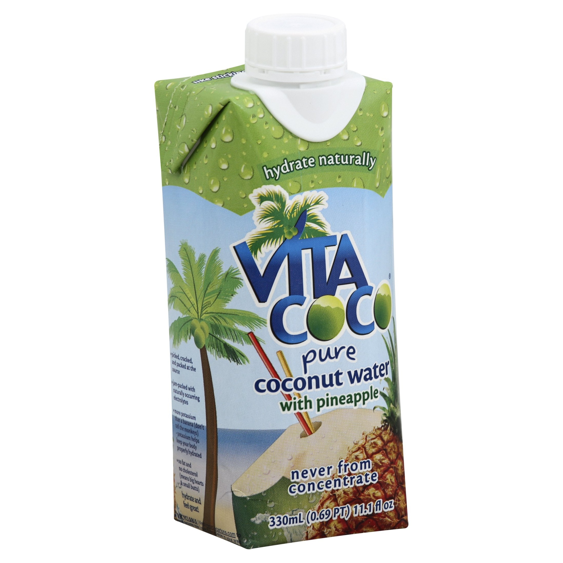 slide 1 of 1, Vita Coco Pure Coconut Water With Pineapple - 11.1 oz, 11.1 oz