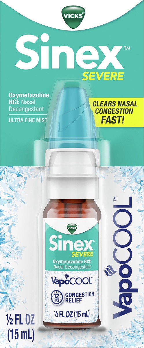 slide 2 of 3, Vicks Sinex Severe Ultra Fine Nasal Mist With Vapocool, 0.5 fl oz