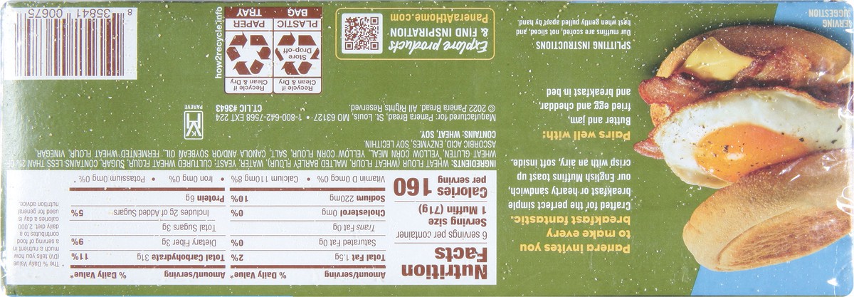 slide 3 of 9, Panera Bread English Muffins, Classic, 15 oz