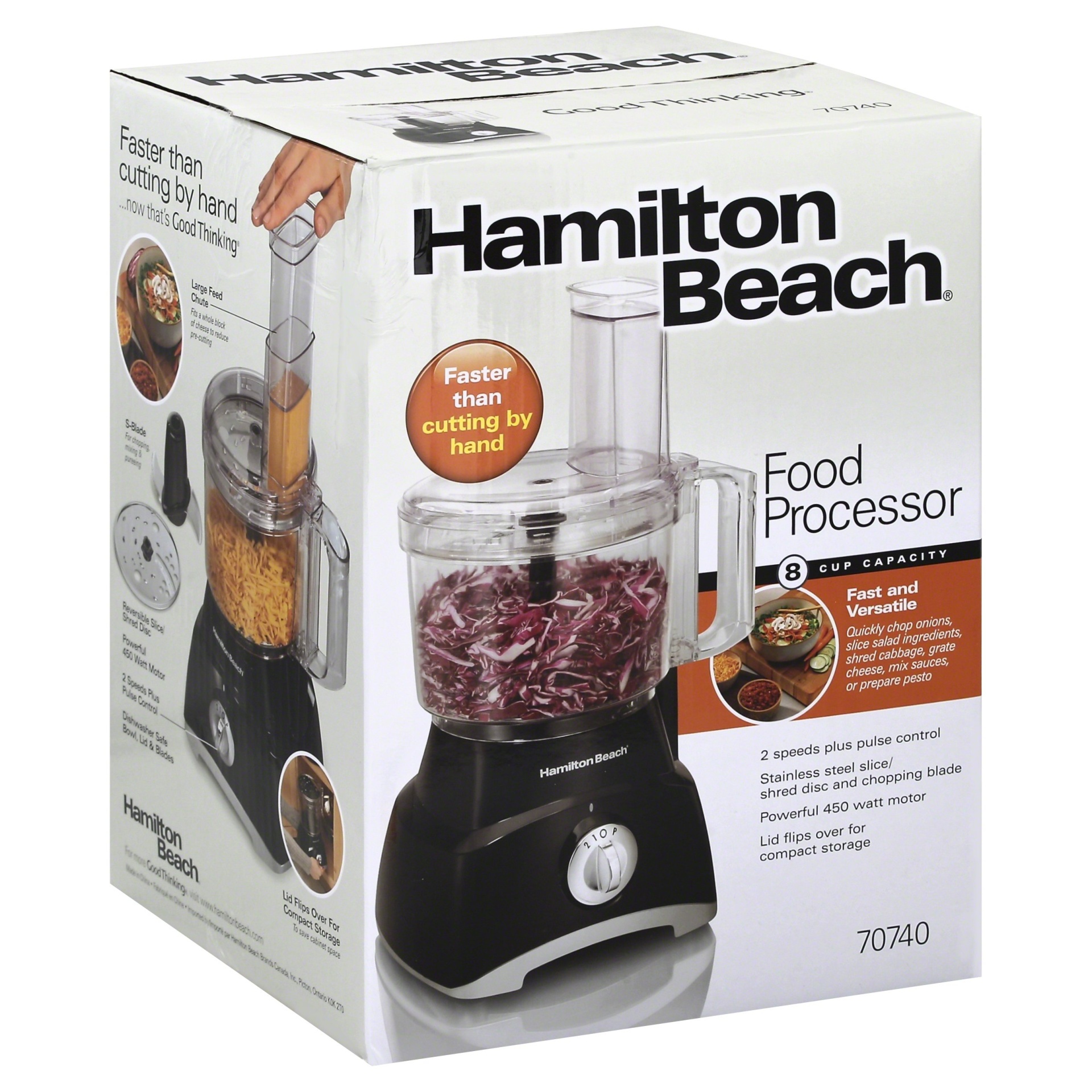 Hamilton Beach 8 Cup Food Processor - Black 70740 1 Ct | Shipt