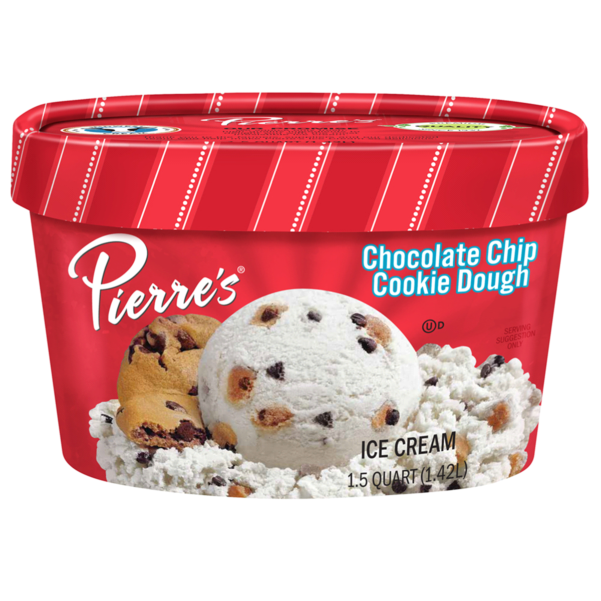 slide 1 of 9, Pierre's Pierres Ice Cream Chocolate Chip Cookie Dough, 48 fl oz