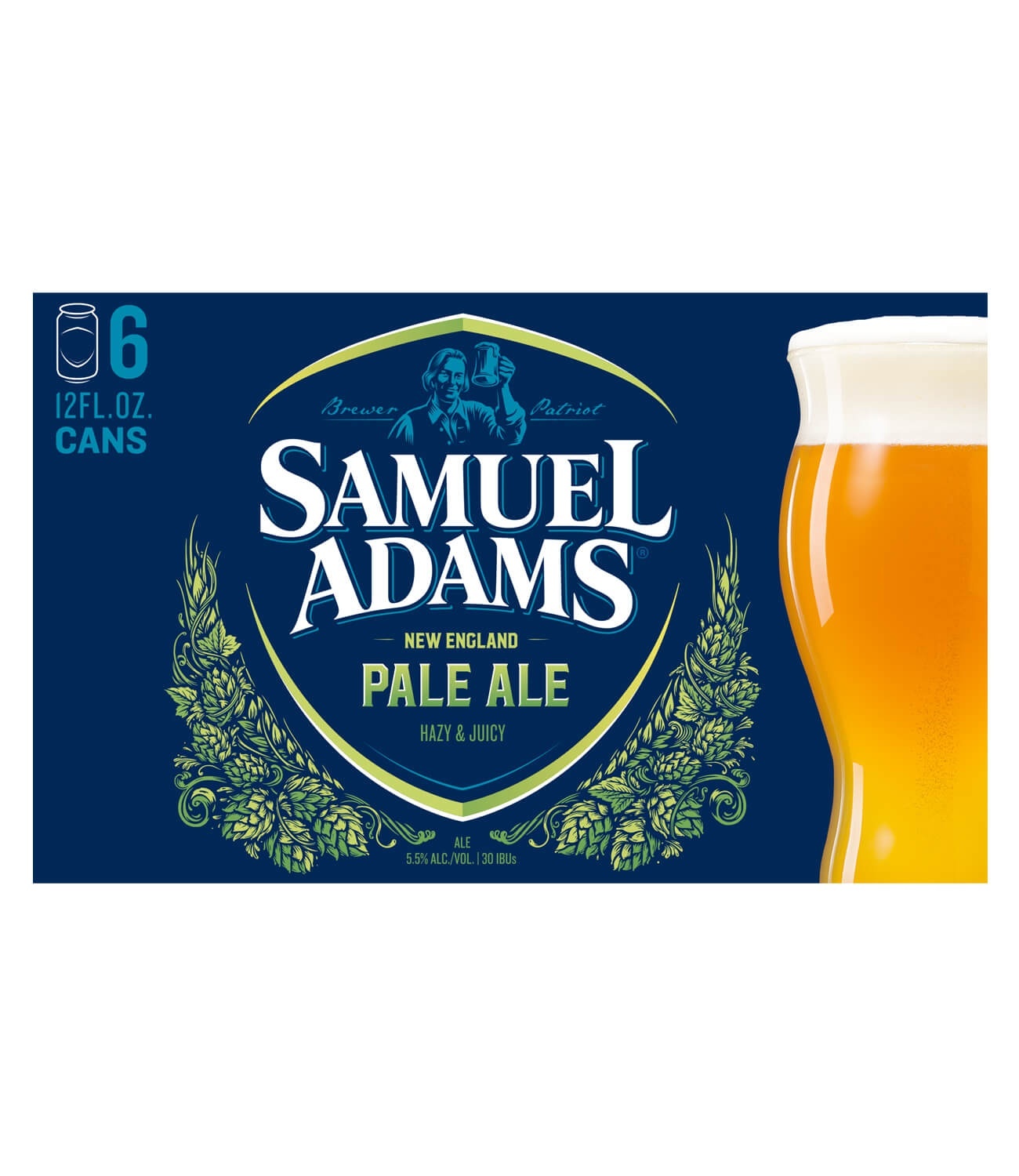 slide 1 of 1, Samuel Adams New England Pale Ale Beer, 6 ct; 12 fl oz