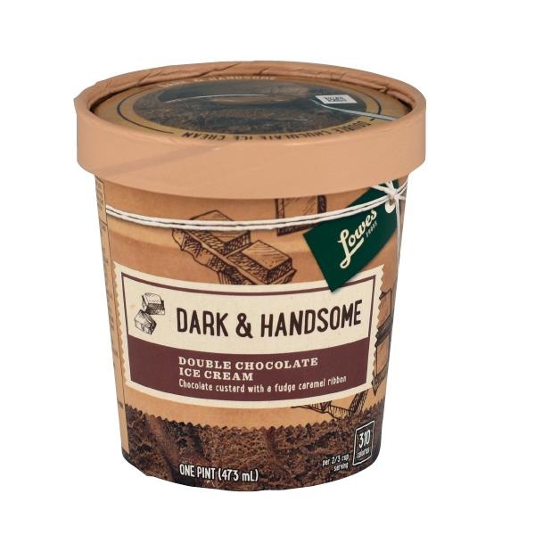 slide 1 of 1, Lowes Foods Dark & Handsome Double Chocolate Ice Cream, 16 oz