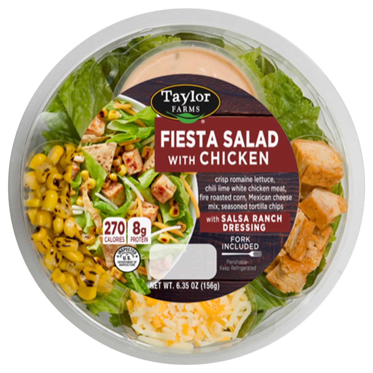 slide 1 of 6, Taylor Farms Fiesta Salad with Chicken 6.35 oz, 6.35 oz