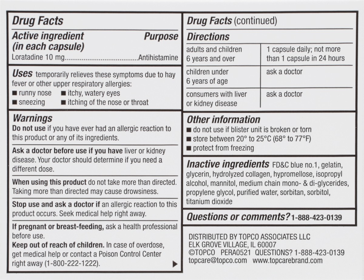 slide 10 of 15, TopCare Loratadine Liquigels, 30 ct