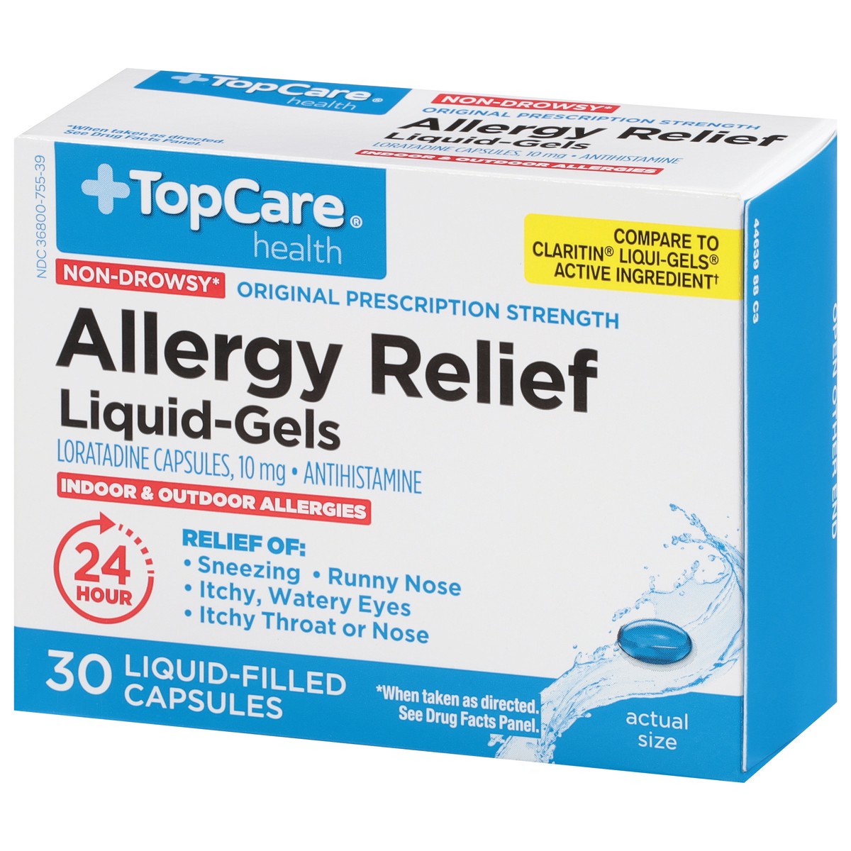 slide 13 of 15, TopCare Loratadine Liquigels, 30 ct
