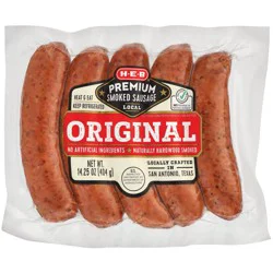 H-E-B Premium Smoked Sausage Links - Original