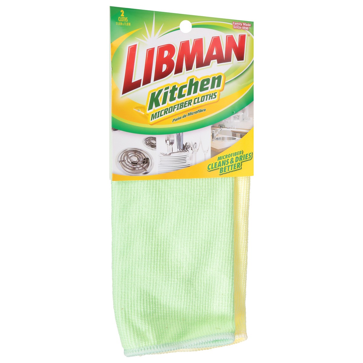 slide 2 of 9, Libman Kitchen Microfiber Cloth 2 ea, 2 ct