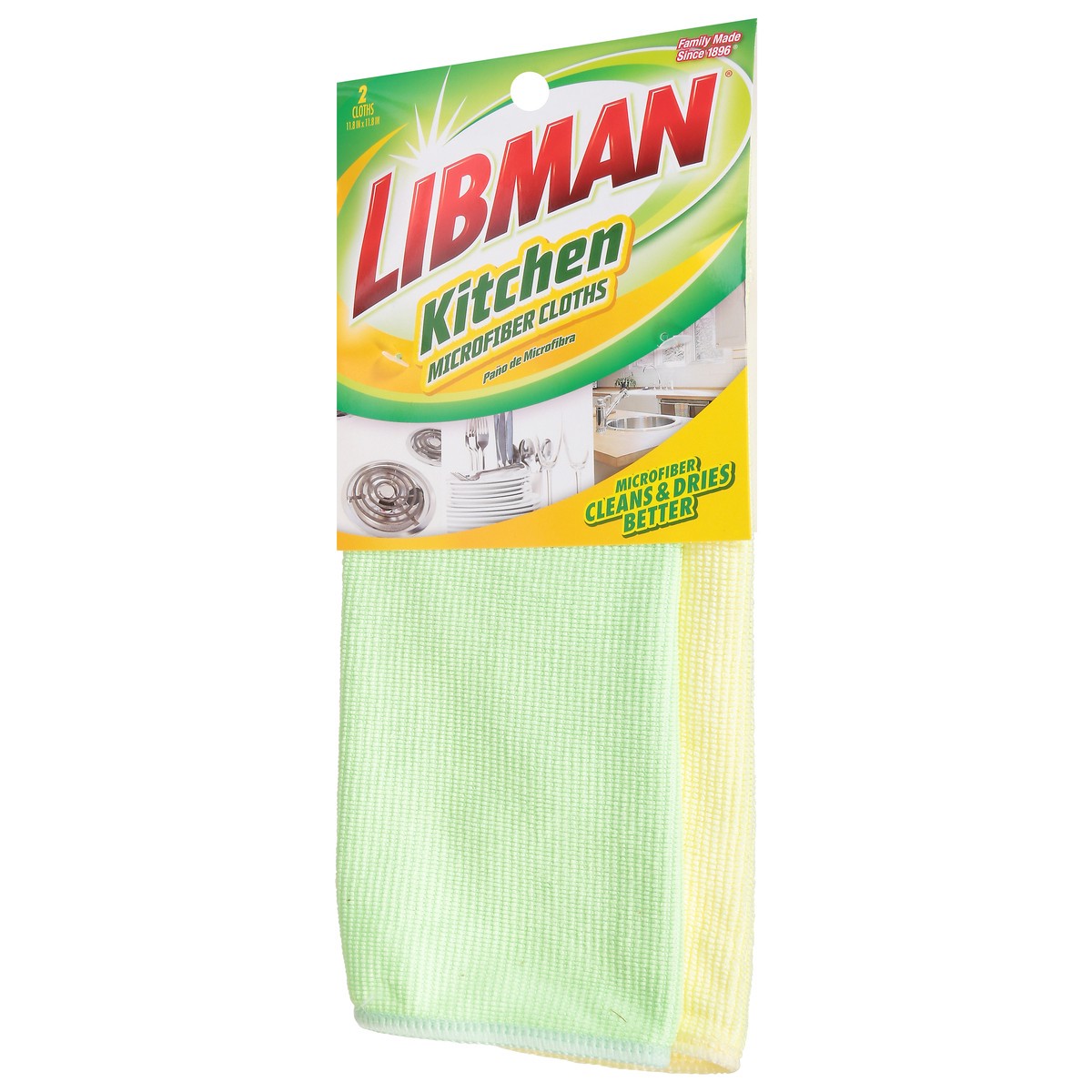 slide 3 of 9, Libman Kitchen Microfiber Cloth 2 ea, 2 ct