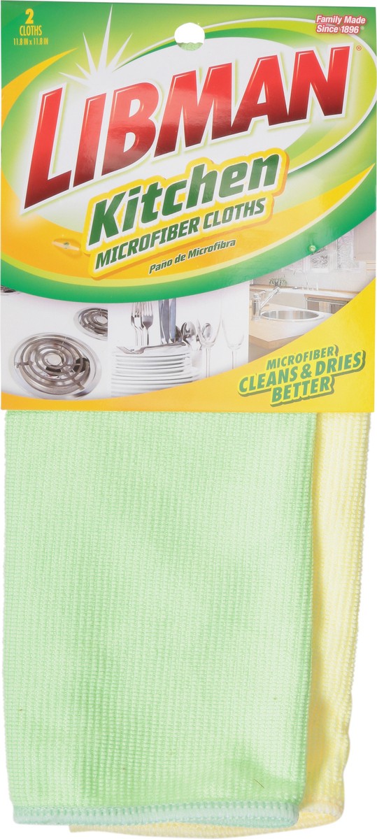 slide 6 of 9, Libman Kitchen Microfiber Cloth 2 ea, 2 ct