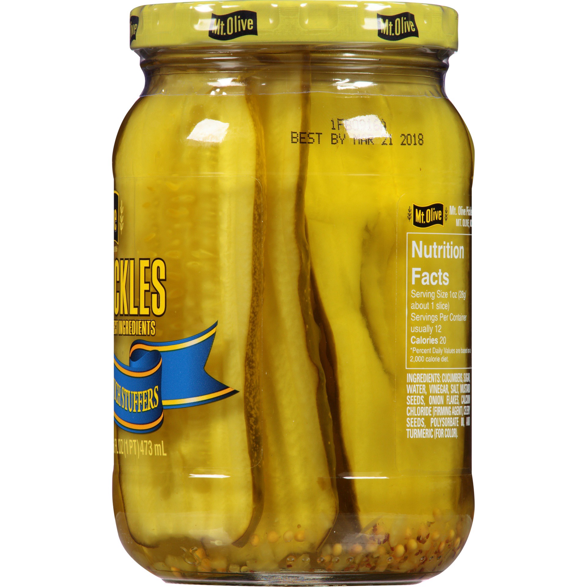 slide 6 of 6, Mt. Olive Pickles Sandwich Stuffers Bread & Butter, 16 fl oz