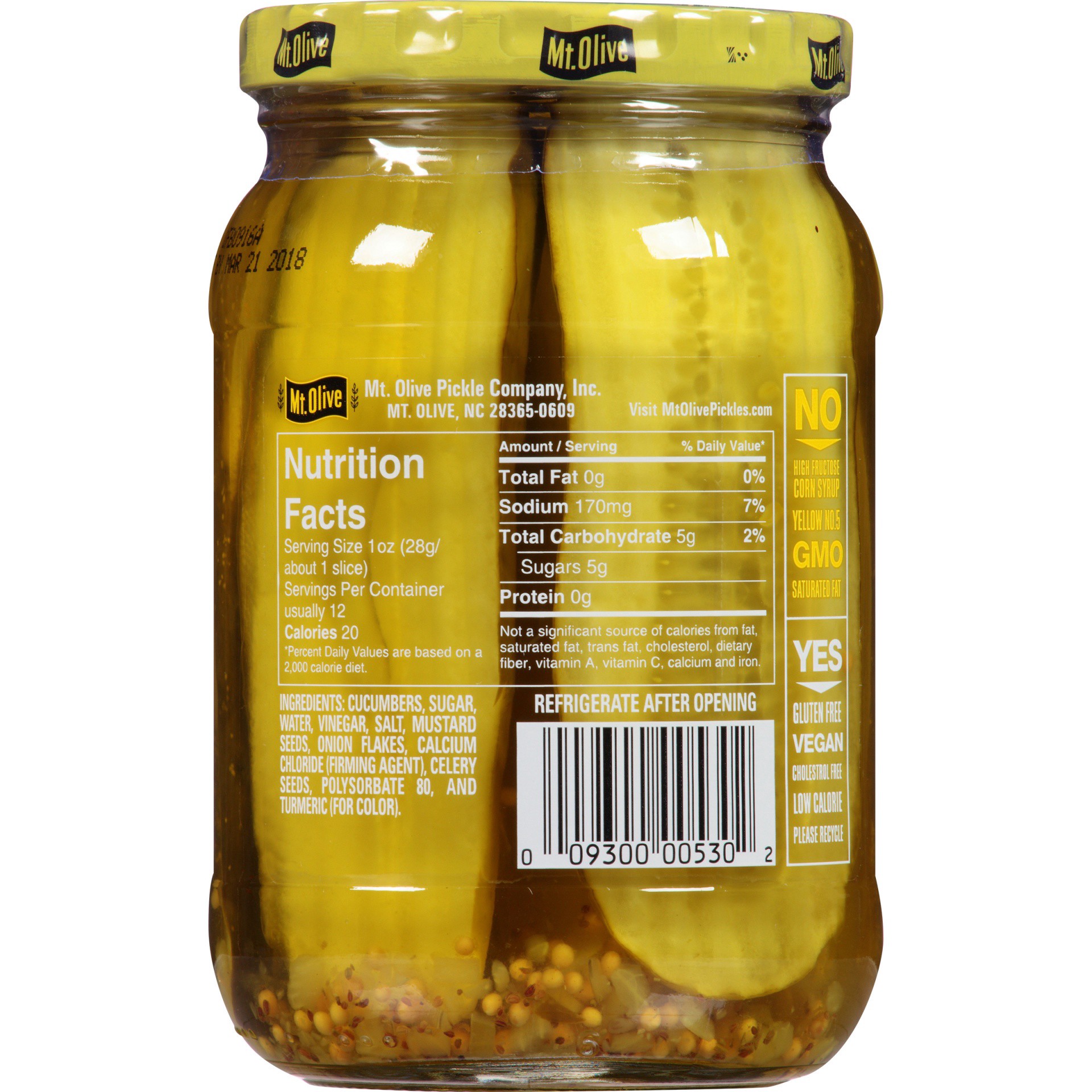 slide 5 of 6, Mt. Olive Pickles Sandwich Stuffers Bread & Butter, 16 fl oz