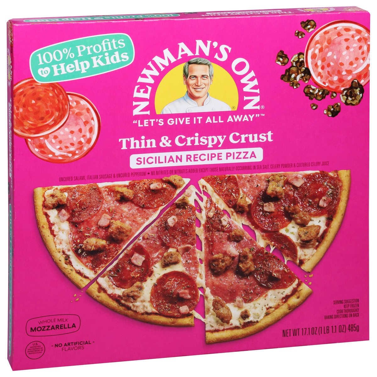 slide 5 of 13, Newman's Own Pizza Sicilian, 17.1 oz