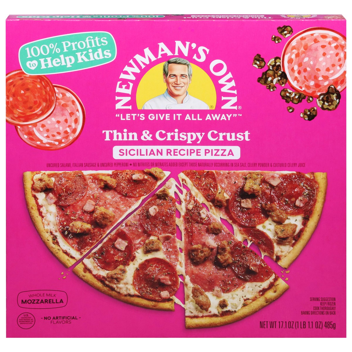 slide 8 of 13, Newman's Own Pizza Sicilian, 17.1 oz