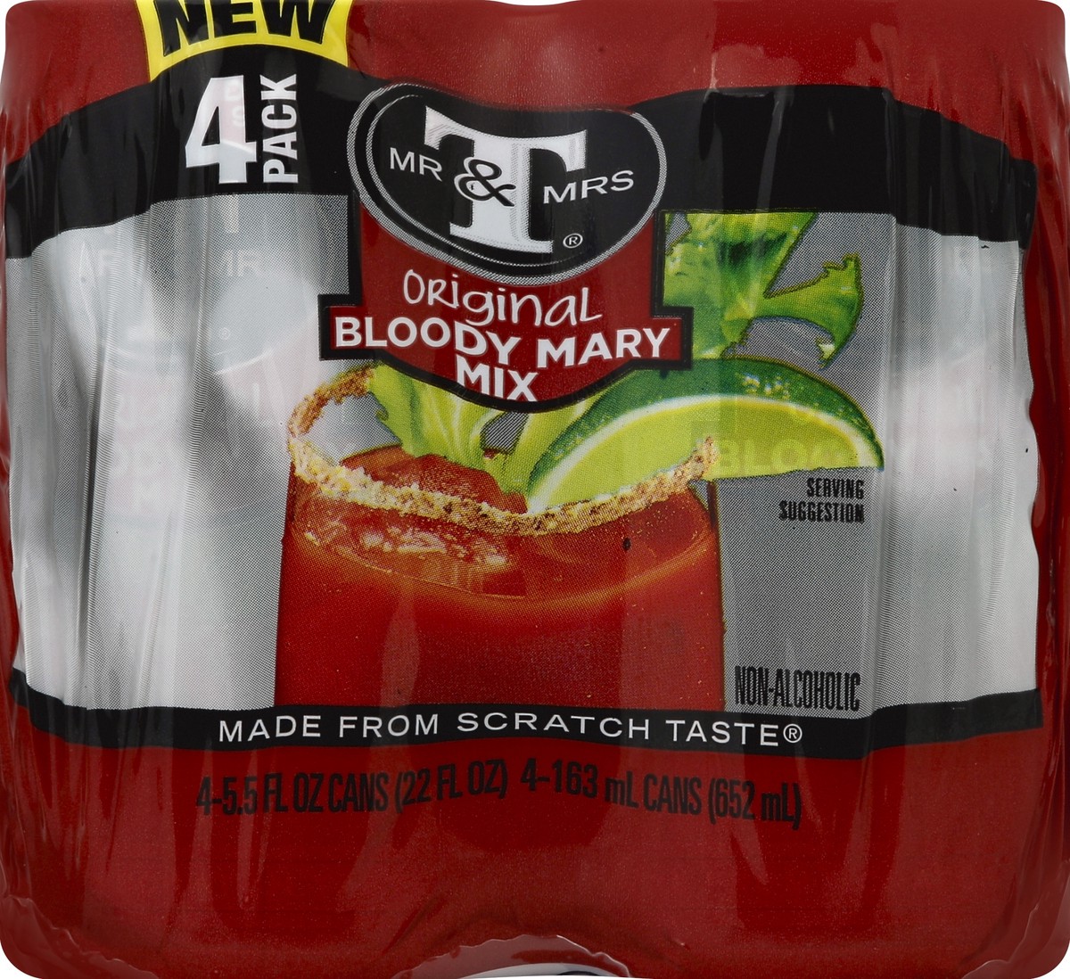 slide 5 of 5, Mr & Mrs T Original Bloody Mary Mix, 5.5 fl oz cans, 4 pack, 4 ct