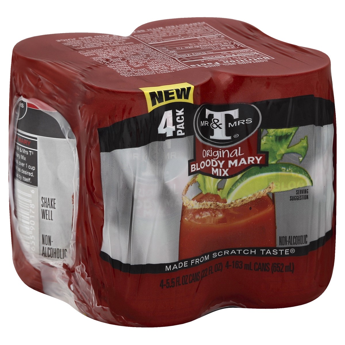 slide 3 of 5, Mr & Mrs T Original Bloody Mary Mix, 5.5 fl oz cans, 4 pack, 4 ct