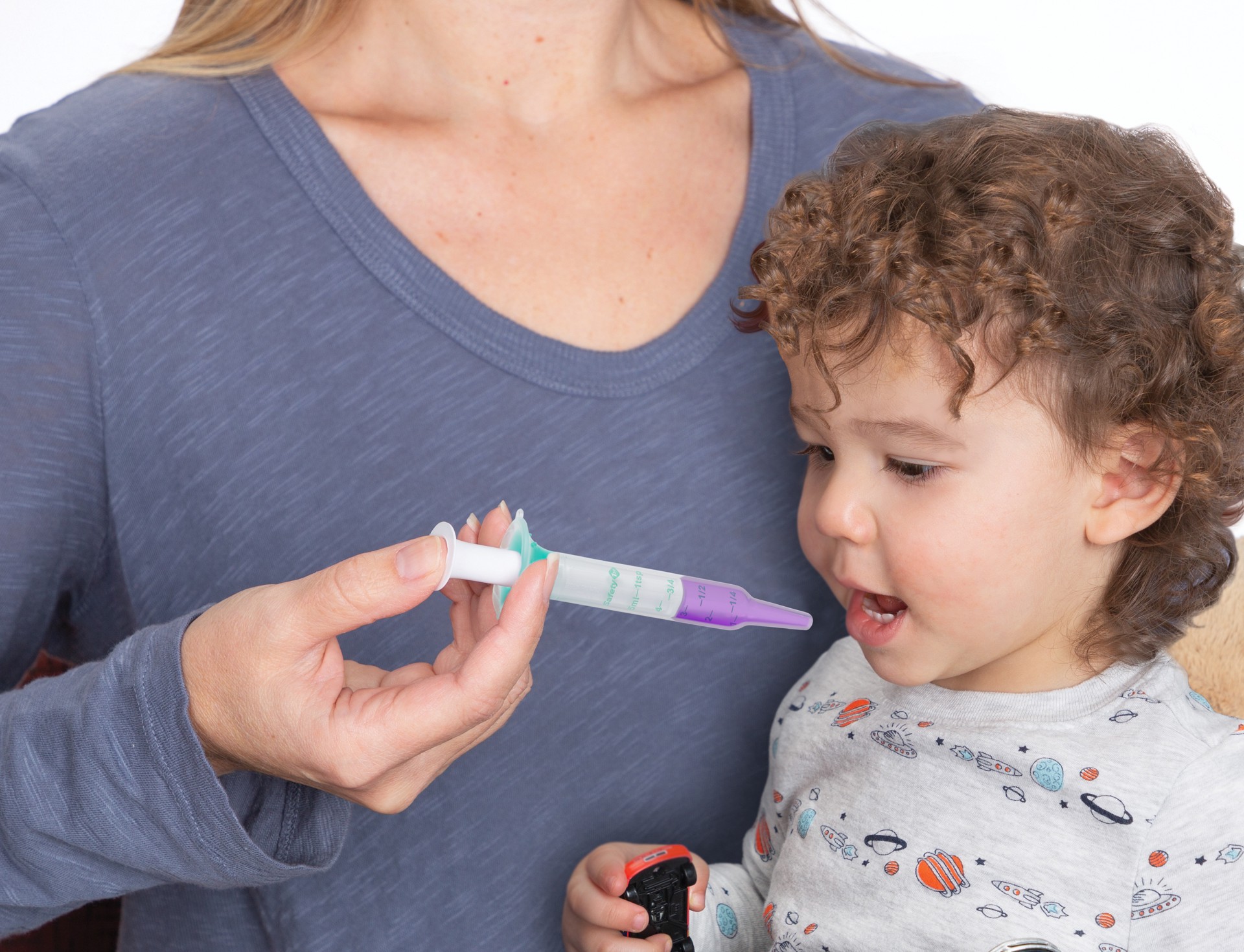 slide 3 of 3, Safety 1ˢᵗ Easy Fill Medicine Syringe, Seafoam, 0.09 lb