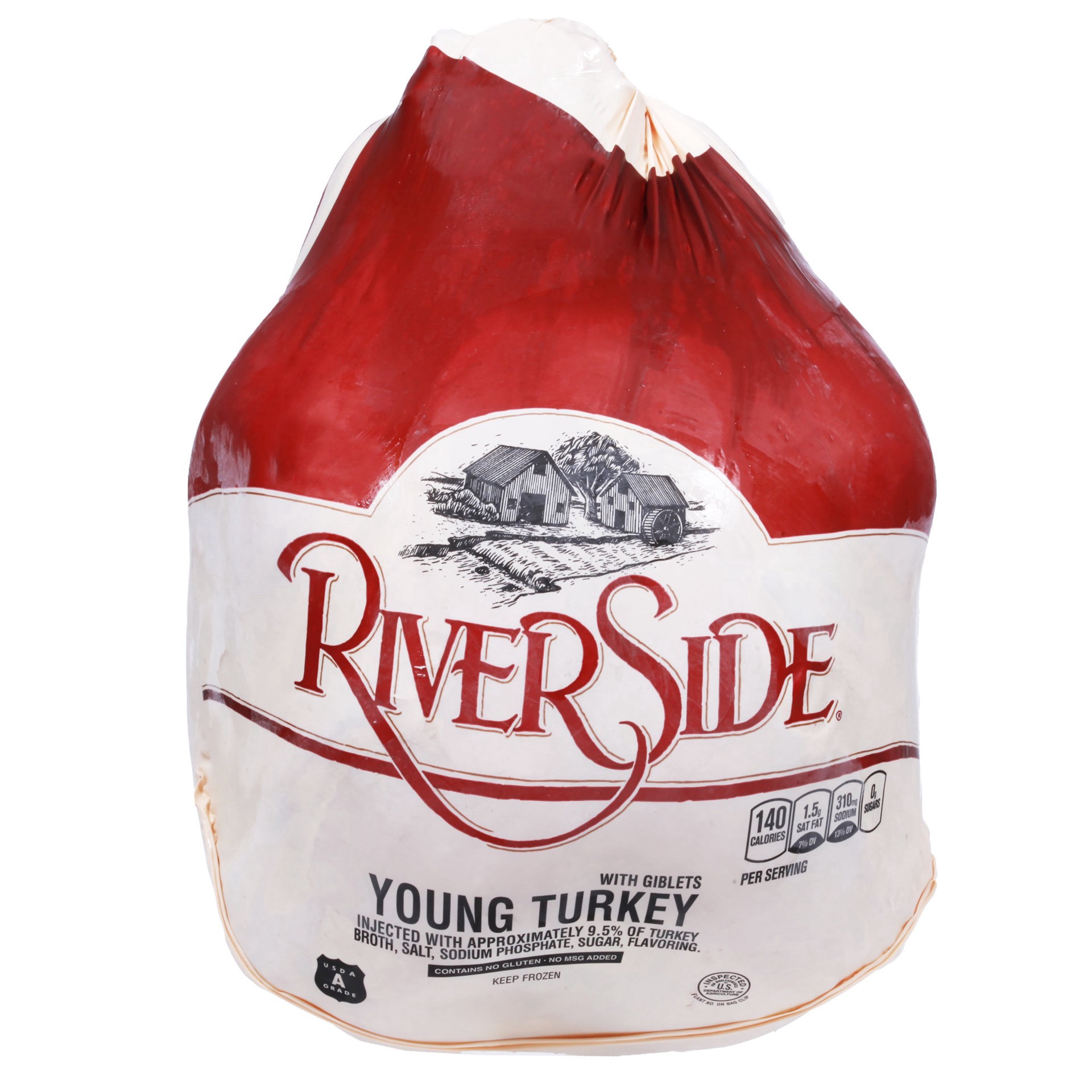 slide 1 of 1, Riverside Whole Frozen Turkey 16-20 lb, Limit 2, per lb