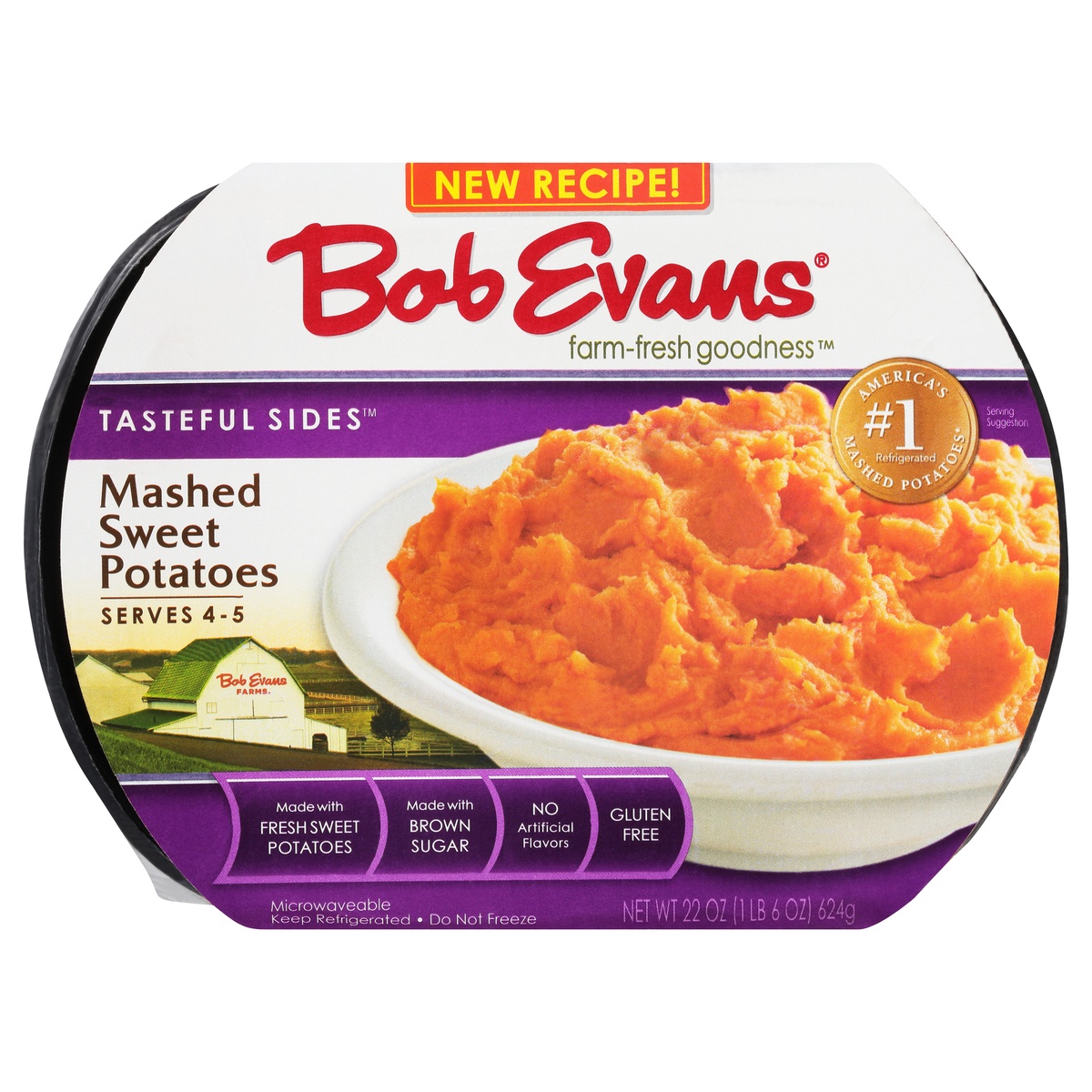 slide 9 of 9, Bob Evans Mashed Sweet Potatoes, 22 oz