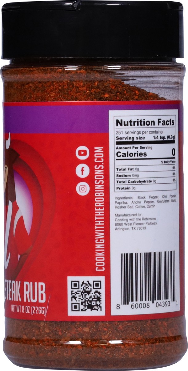 slide 3 of 12, Cooking with the Robinsons Coffee Steak Rub 8 oz, 8 oz