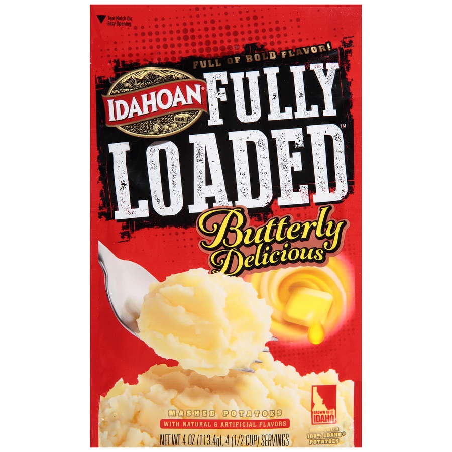 slide 1 of 6, Idahoan Fully Loaded Butterly Delicious Mashed Potatoes, 4 oz