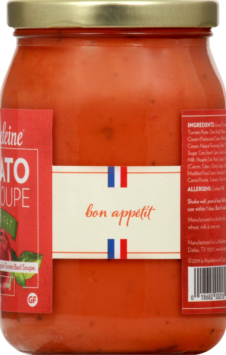 slide 12 of 13, La Madeleine Reduced Fat Tomato Basil Soupe 15.5 oz, 15.5 oz
