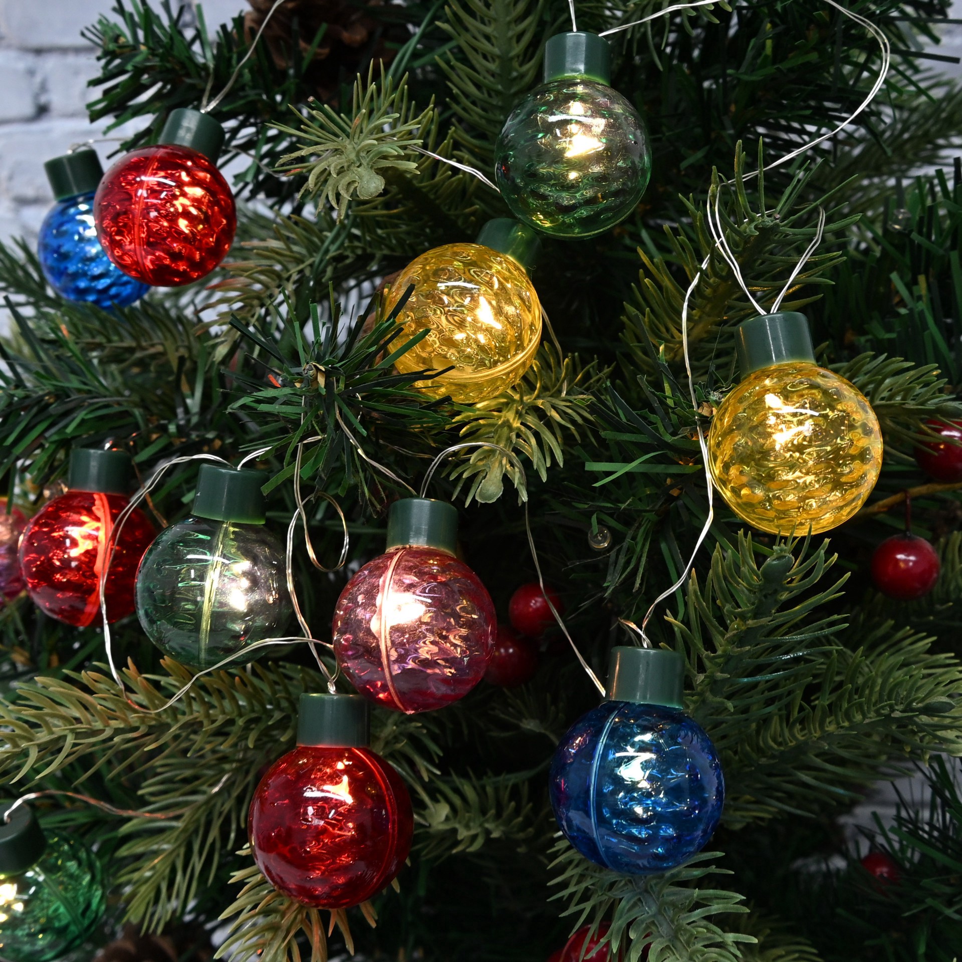 slide 3 of 4, 12ct. Multicolor Led Round Ball String Lights By Ashland, 12 ct