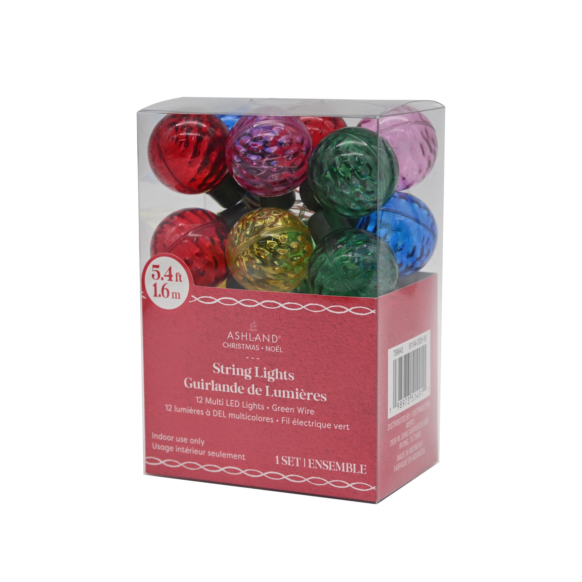 slide 4 of 4, 12ct. Multicolor Led Round Ball String Lights By Ashland, 12 ct